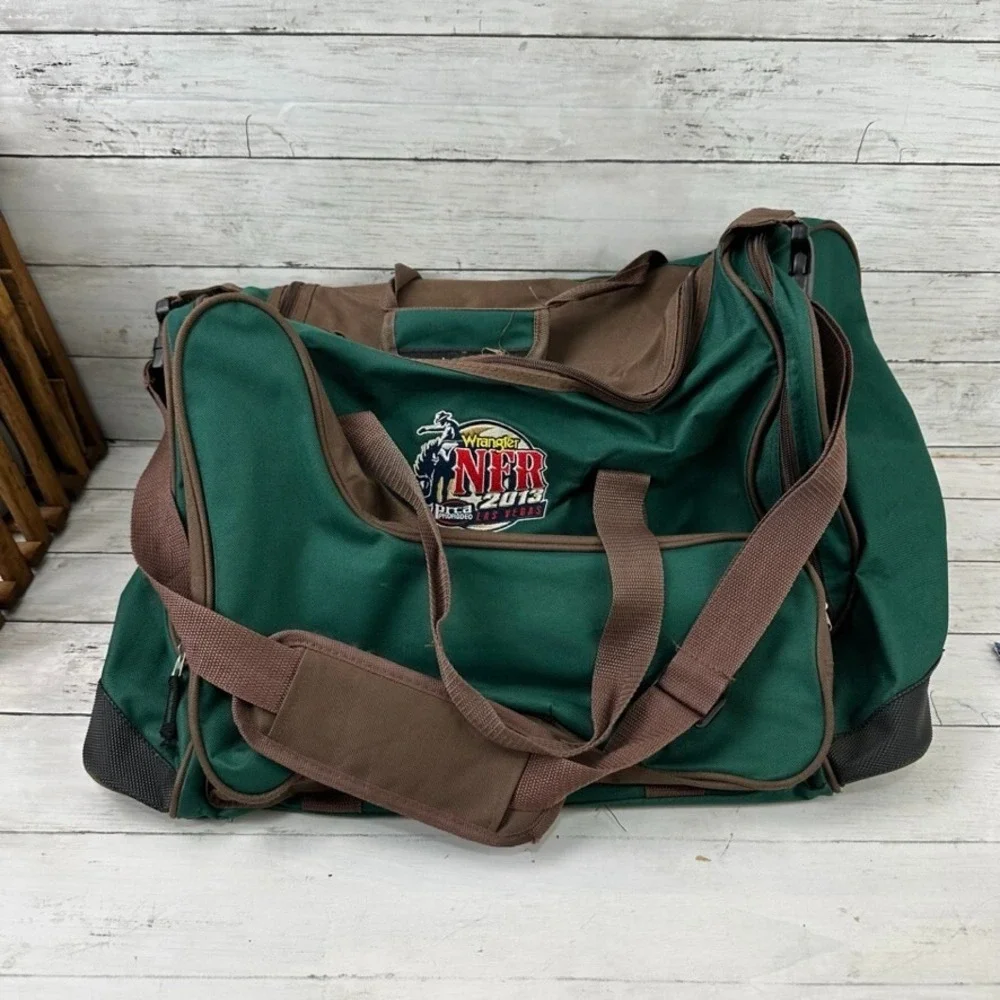 Justin Boots NFR National Finals Rodeo Wrangler Las Vegas 2013 Duffel Boot Bag‎